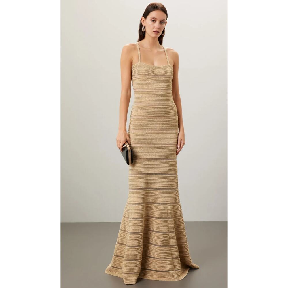 Hervé Léger Gold Metallic Bandage Gown